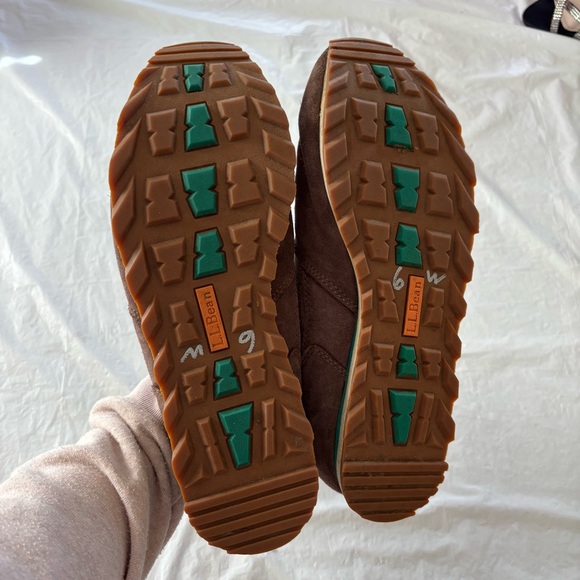 NWOT L. L. Bean Katahdin trail suede mesh Shoes - Beige brown turquoise SZ 11 M - Picture 8 of 13